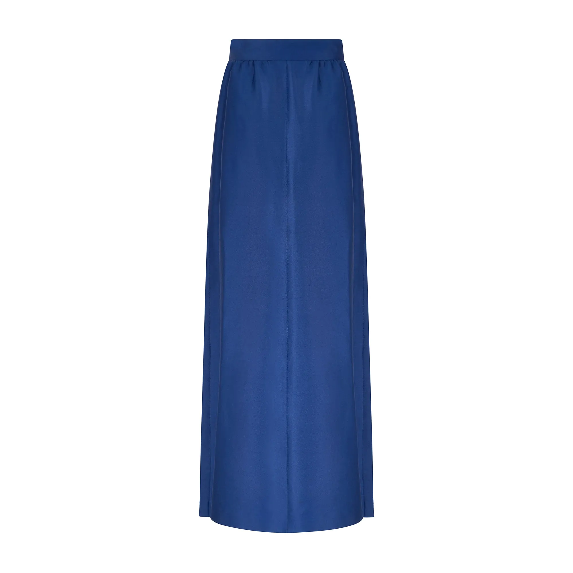 1970s Courreges Royal Blue Cotton Maxi Skirt and Cropped Jacket