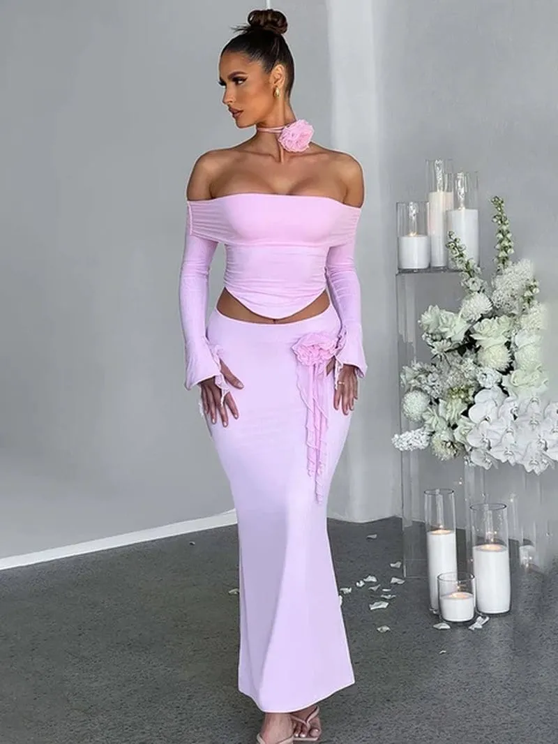 2 Piece Off Shoulder Maxi set