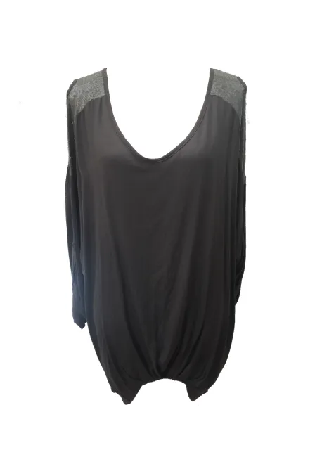 Abruzzo Sequin Top Soft in Charcoal