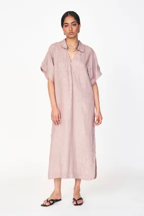 Adelaide Caftan in Mushroom Linen
