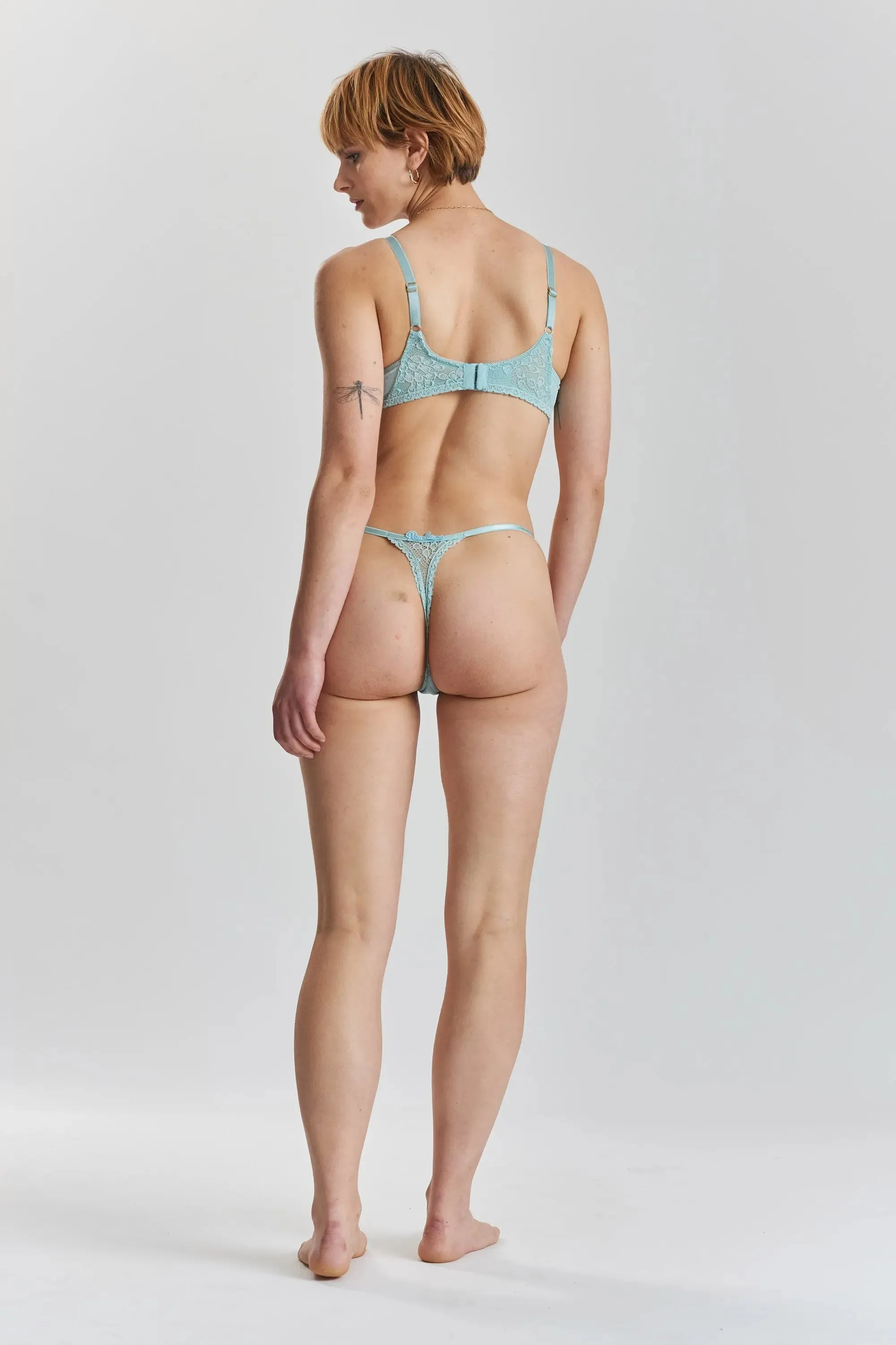 Anthelia Recycled-Tulle Soft Bralette - Fjordland Green