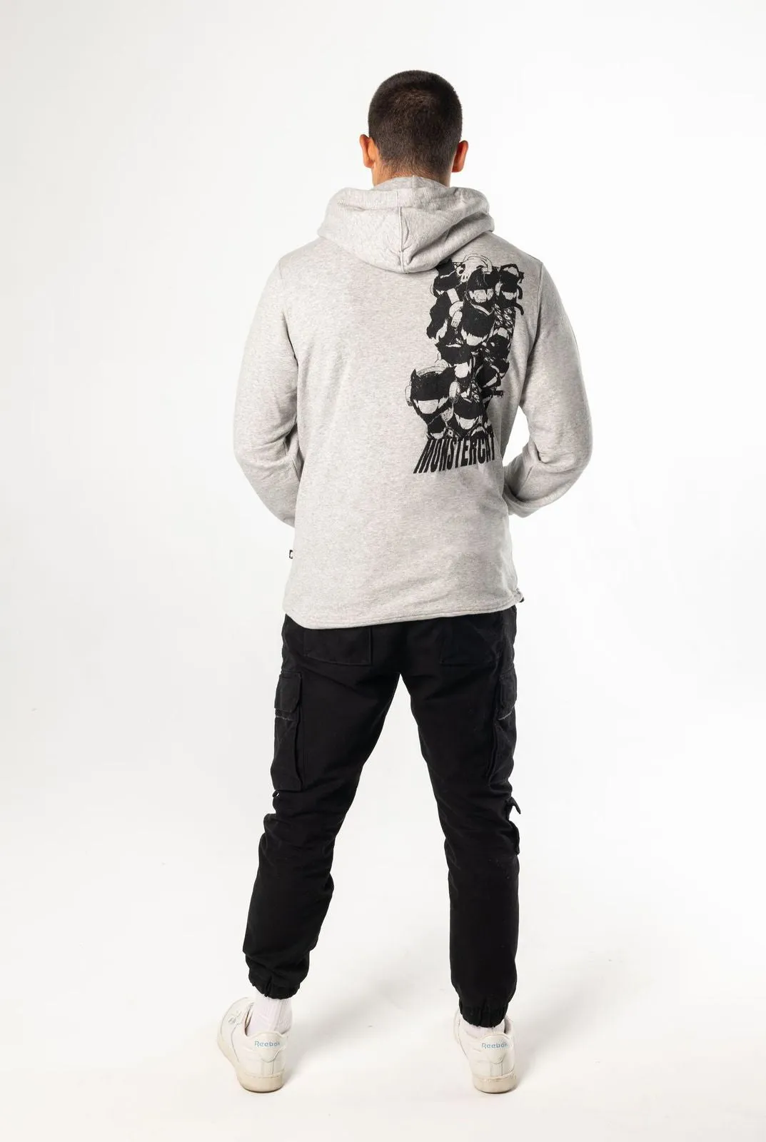 BABA GATO - Heather Grey Drawcord Pullover