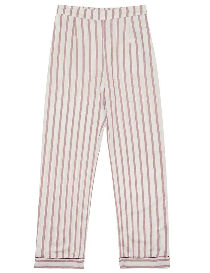 Bordeaux Cotton Striped Pyjama Trouser