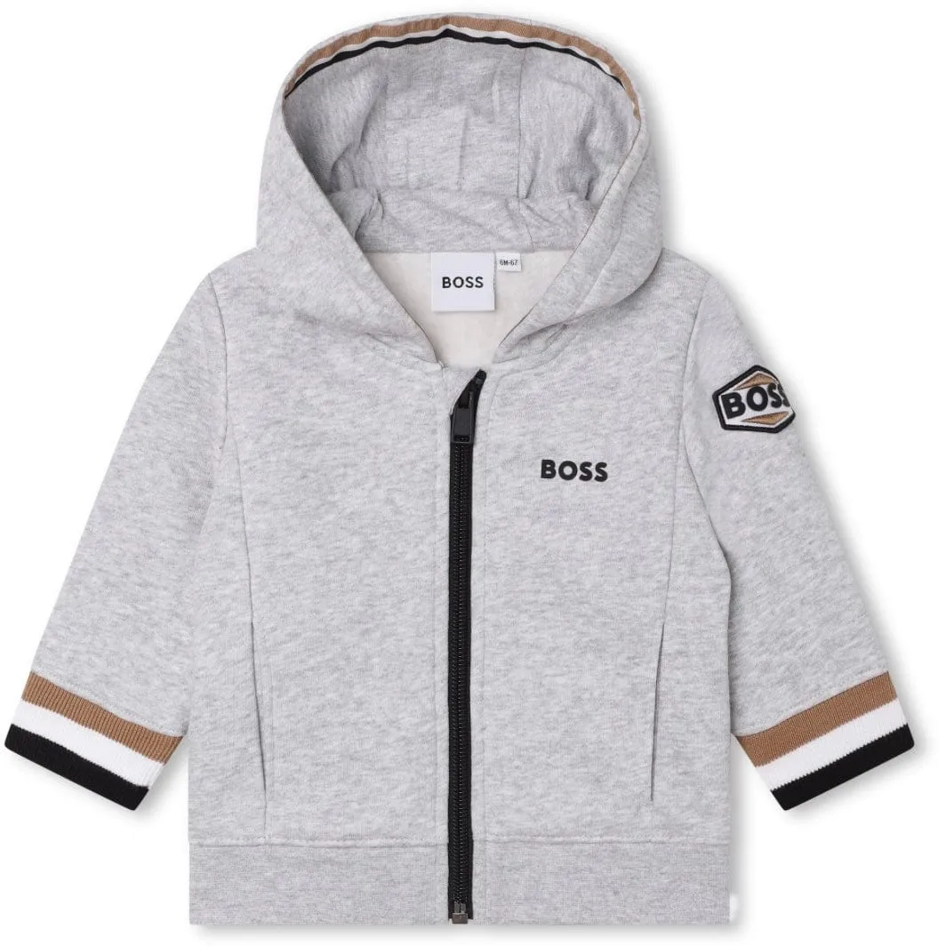 BOSS - Toddler Zip Hoodie Tracksuit  -  Greyo