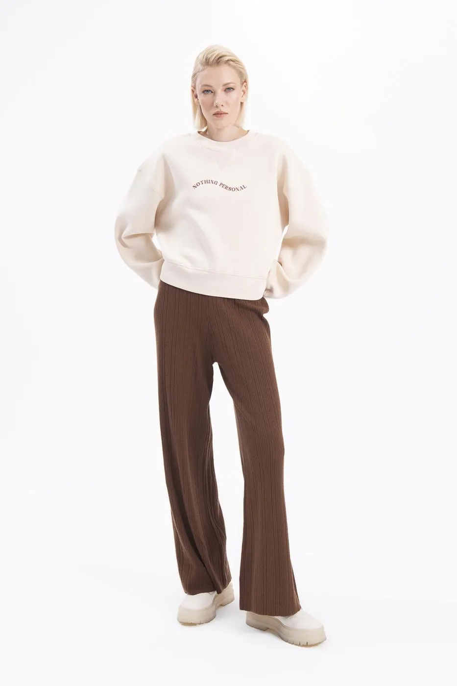 BSL Women Corduroy knitted pants - Douai