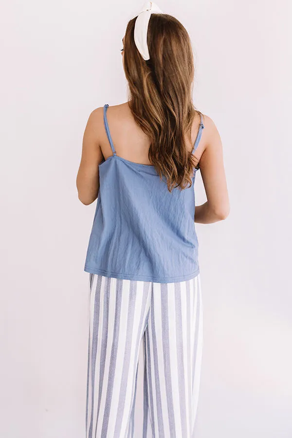 Cali Vibes Crochet Tank In Riverside