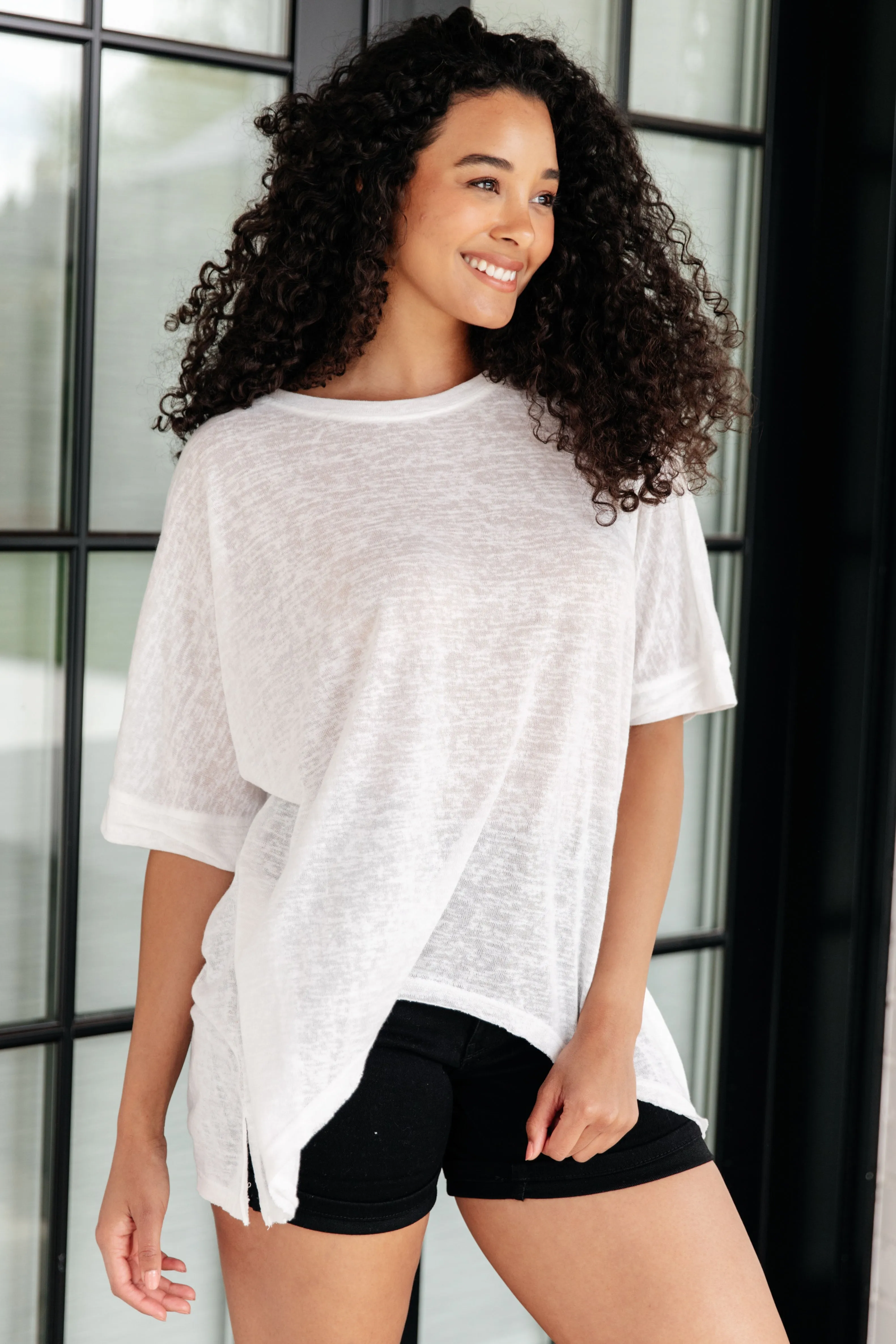 Continue On Oversized Tunic Swim Coverup