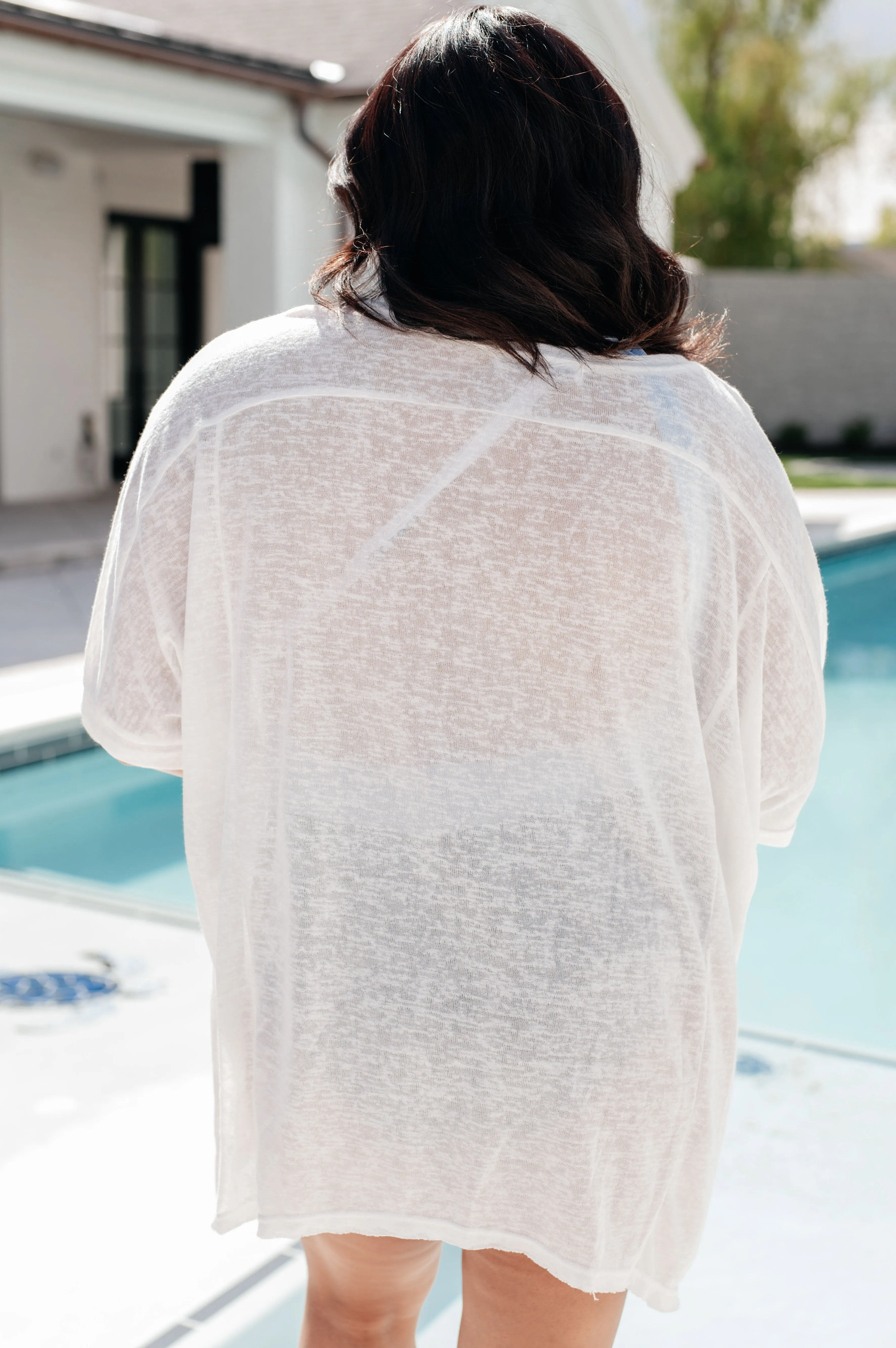 Continue On Oversized Tunic Swim Coverup