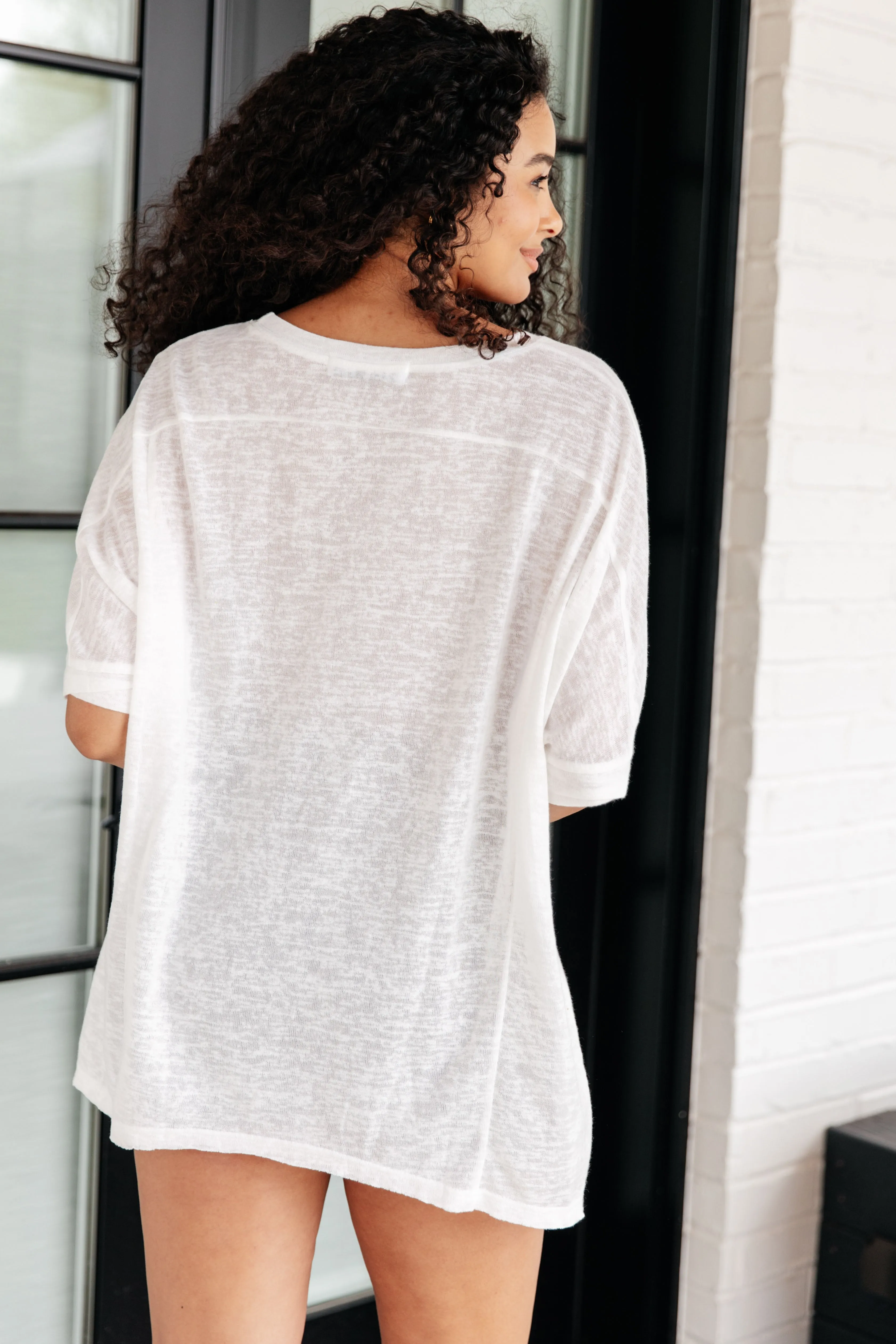 Continue On Oversized Tunic Swim Coverup