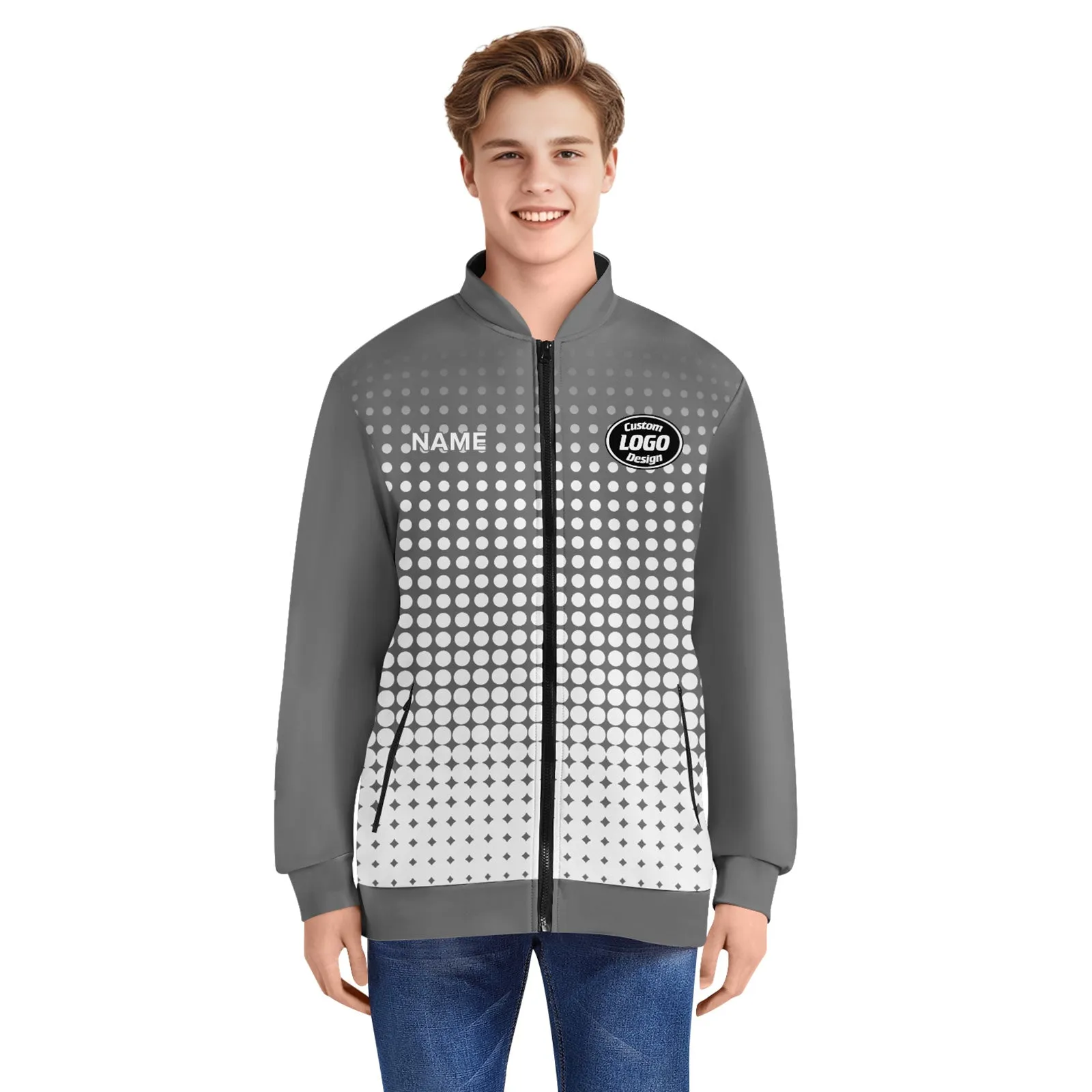 Custom Jacket Bomber Full-Snap Varsity Letterman Personalized Jacket PR092-D020346-9