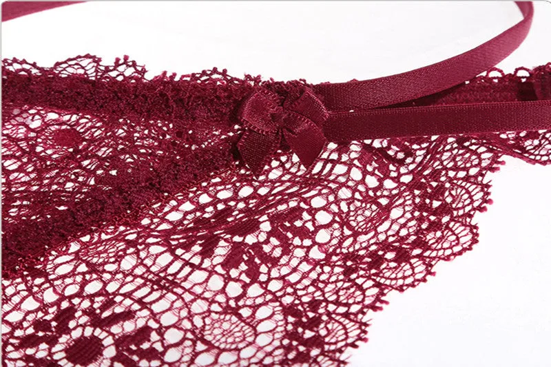 deep v bra lace push up sexy bra sets suit