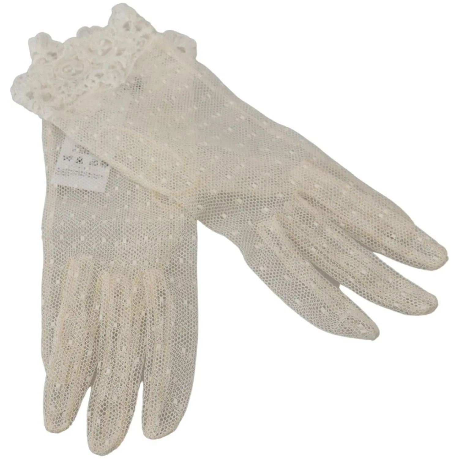 Dolce & Gabbana Chic White Wrist Length Gloves