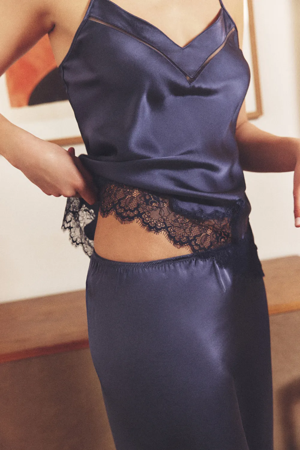 Dream Silk Pants Cinder Blue