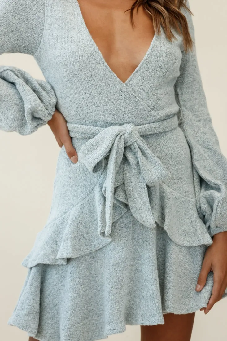 Dresden Long Sleeve Knit Dress Marble Grey