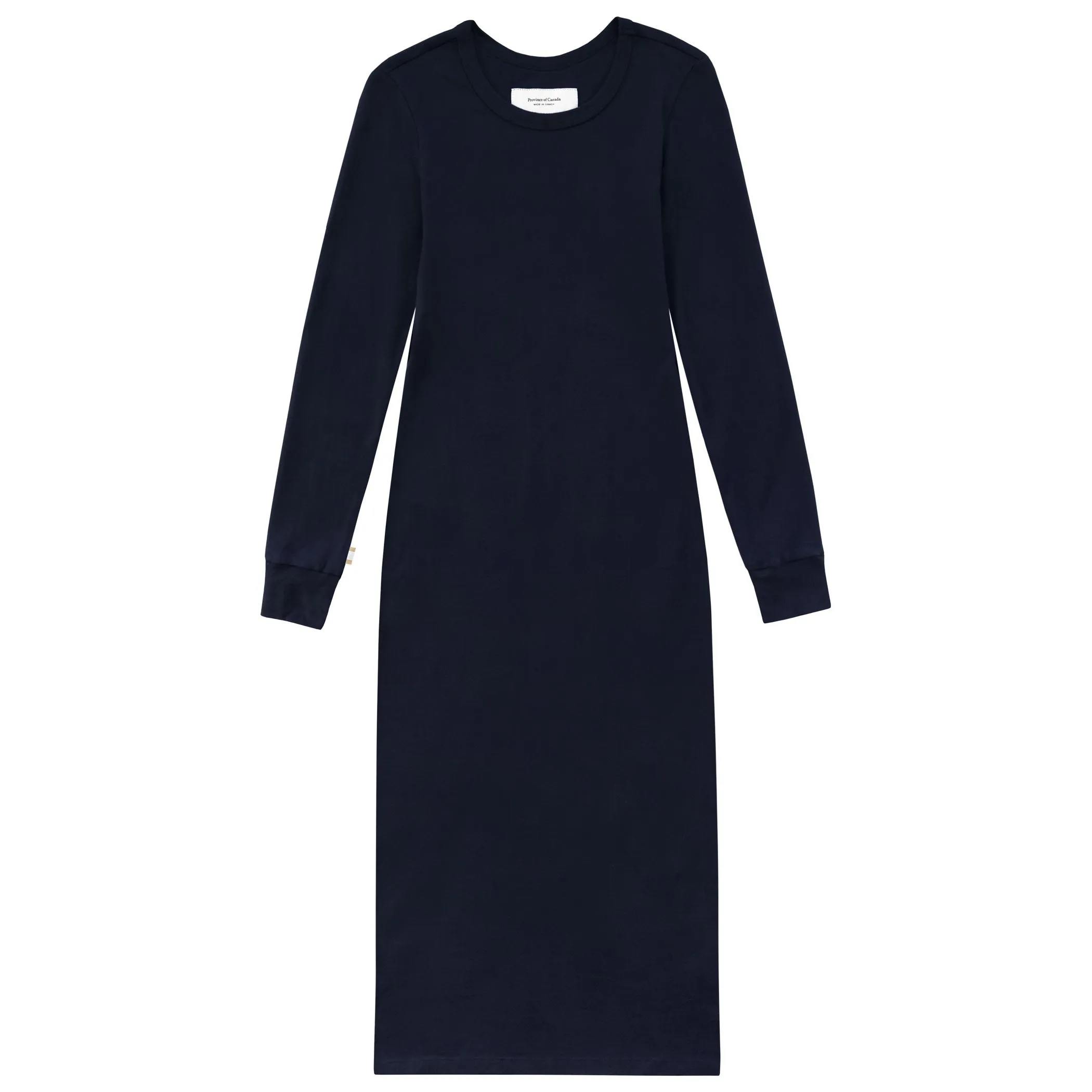 Fine Ribbed Long Sleeve Dress Navy