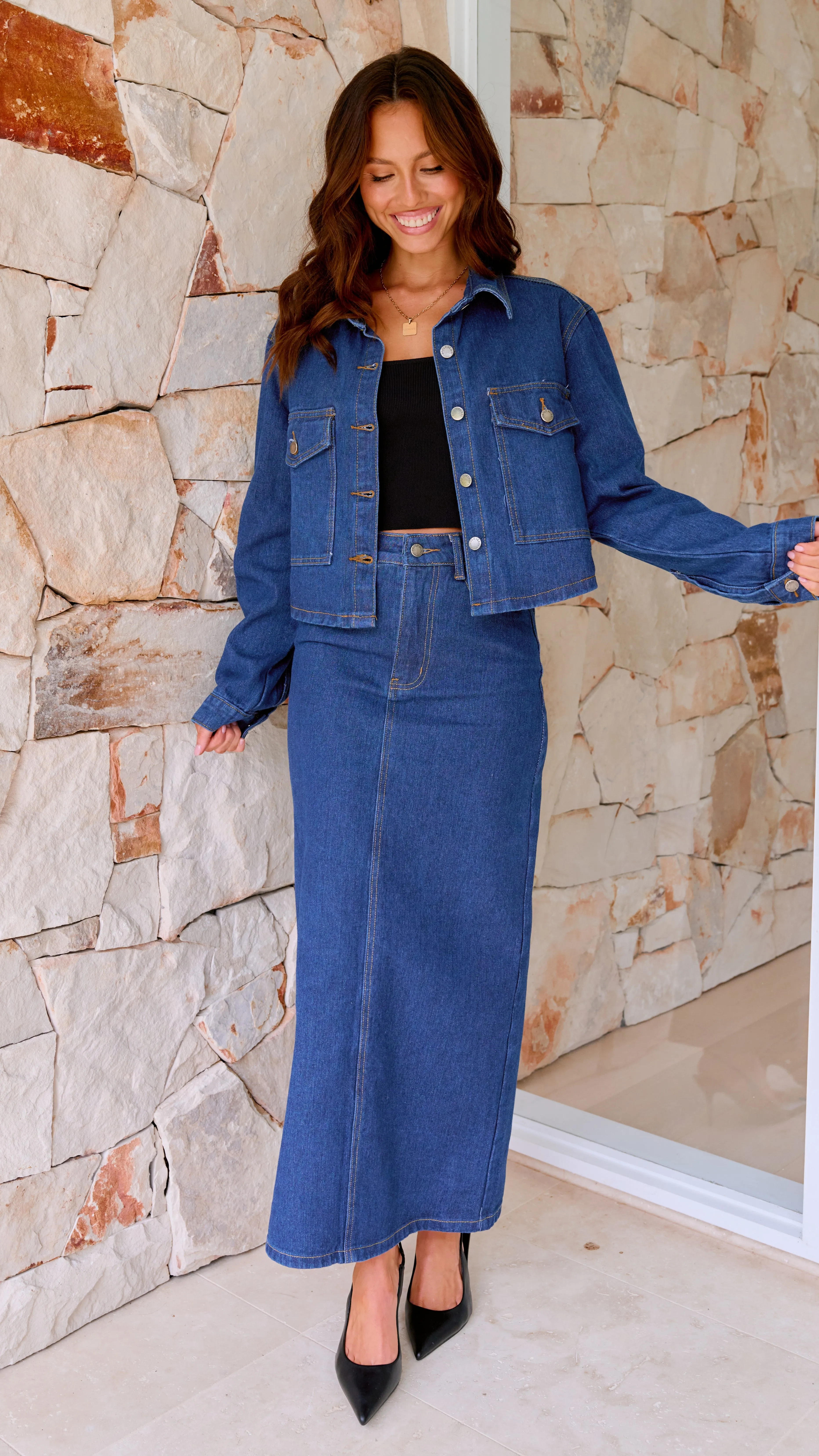 Fiona Denim Jacket - Indigo