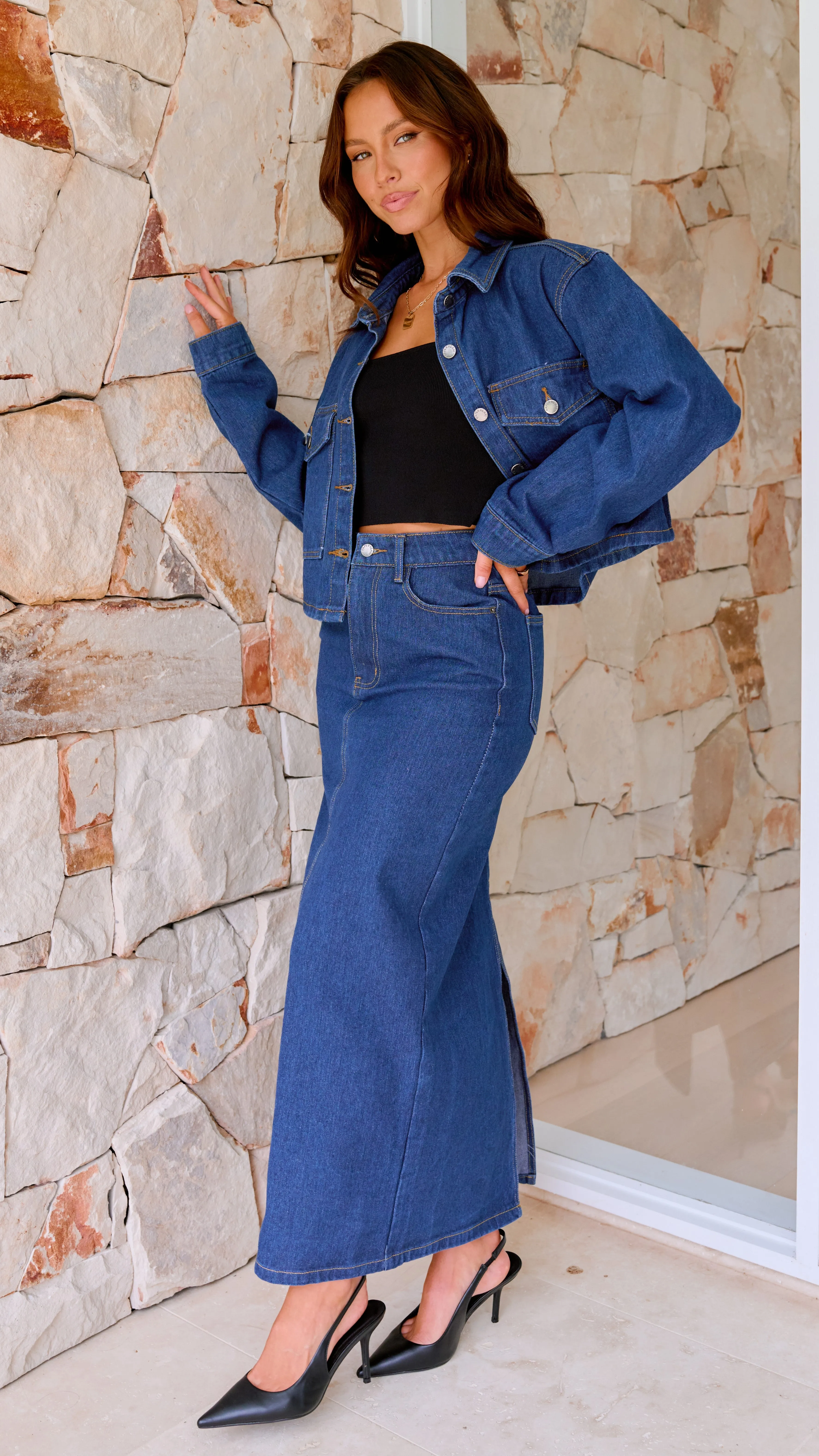 Fiona Denim Jacket - Indigo