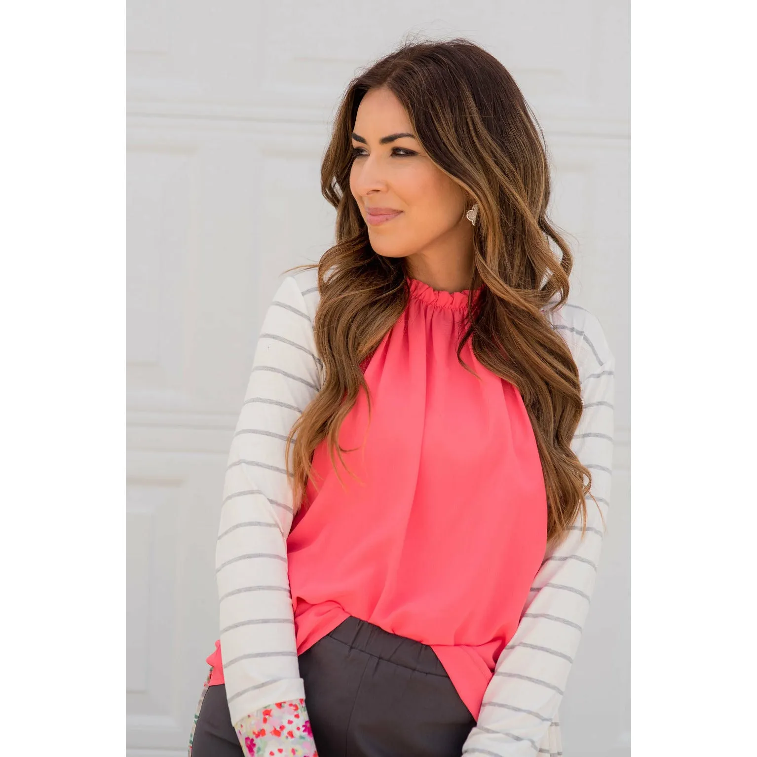 Floral Trimmed Pocket Cardigan