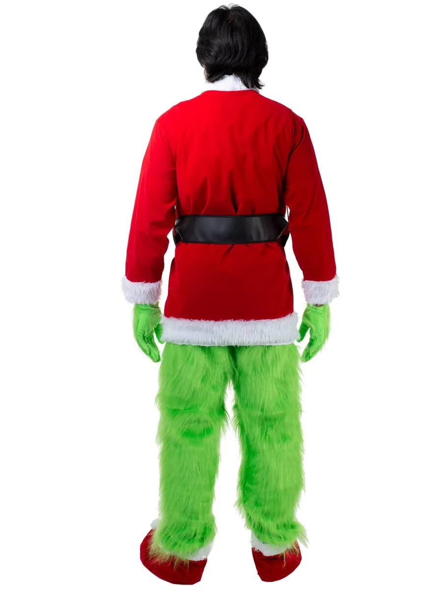 Furry Green Grinch Deluxe Mens Christmas Costume