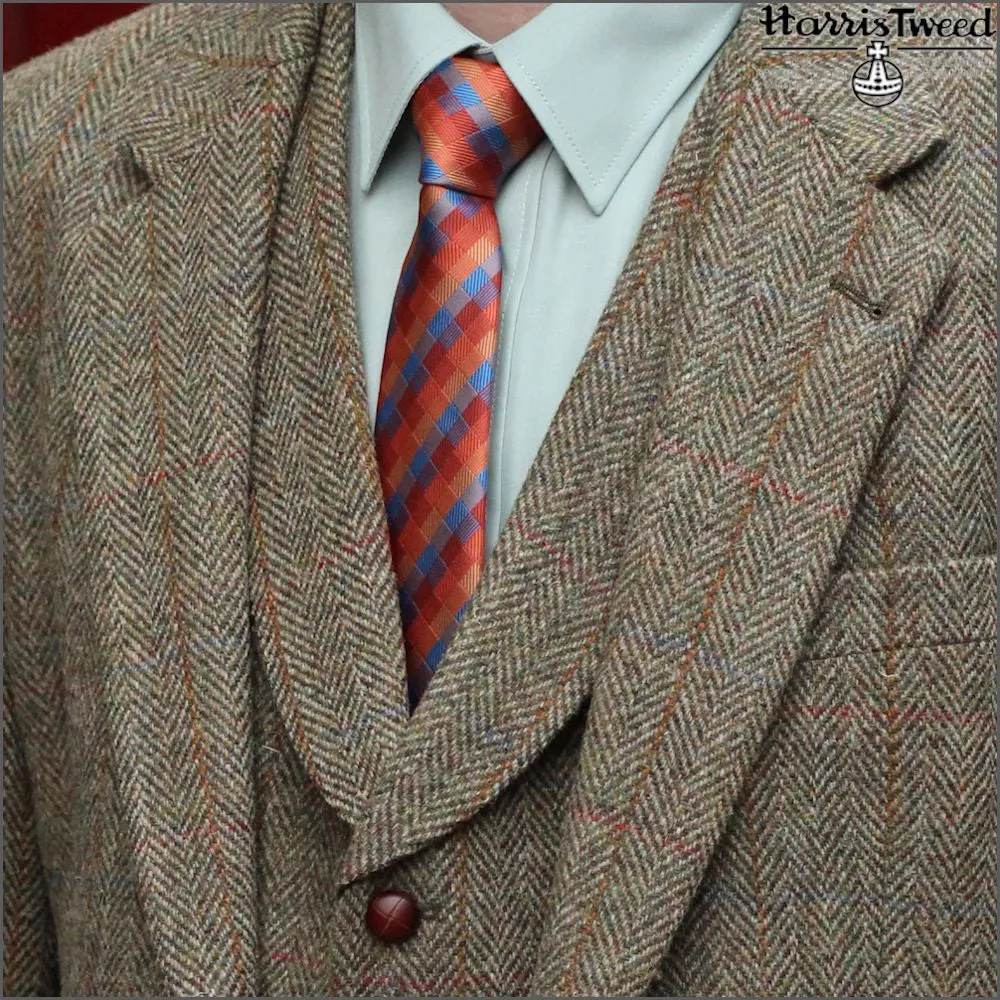 Harris Tweed Beige/Olive Herringbone Jacket*