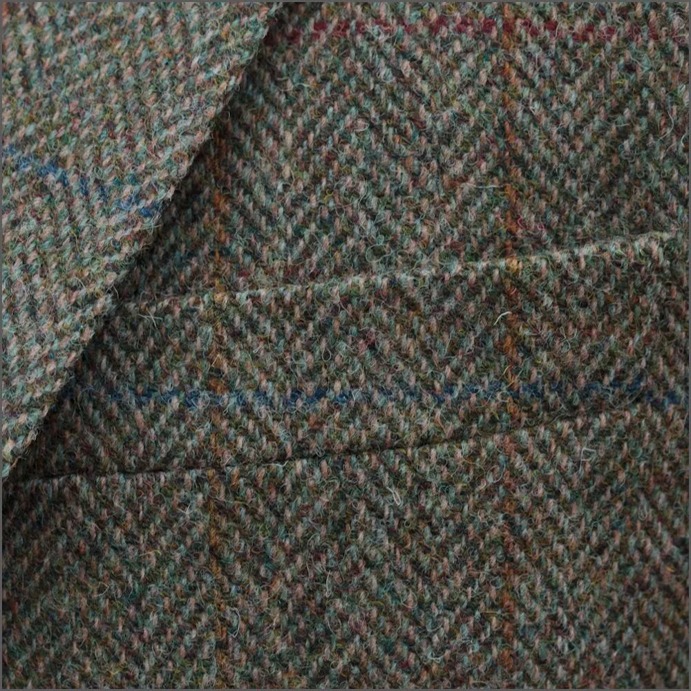 Harris Tweed Beige/Olive Herringbone Jacket*