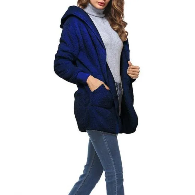 Hooded  Faux Fur Teddy Bear Coat