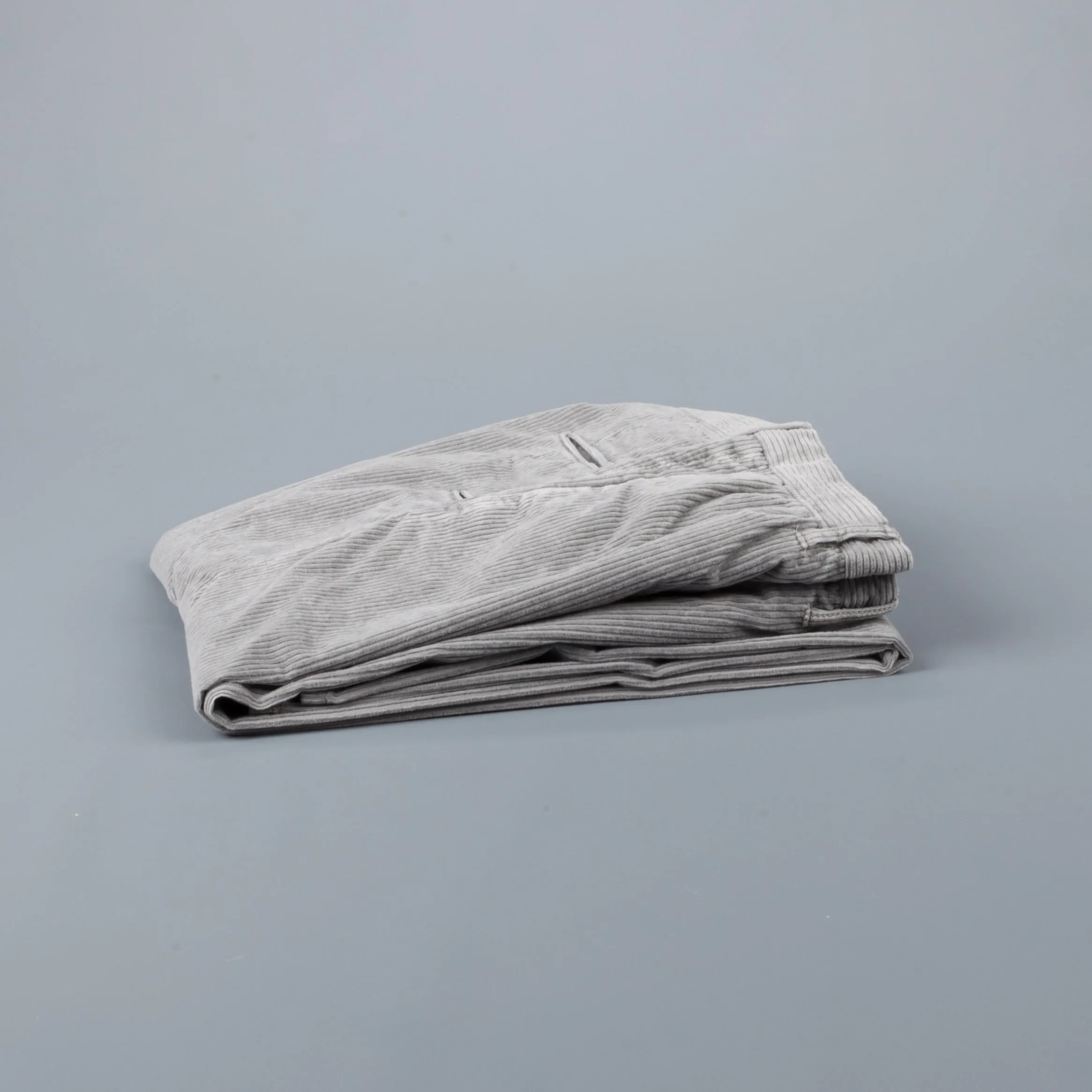 Incotex Model 1ST601 Velvet Corduroy Grigio Chiaro