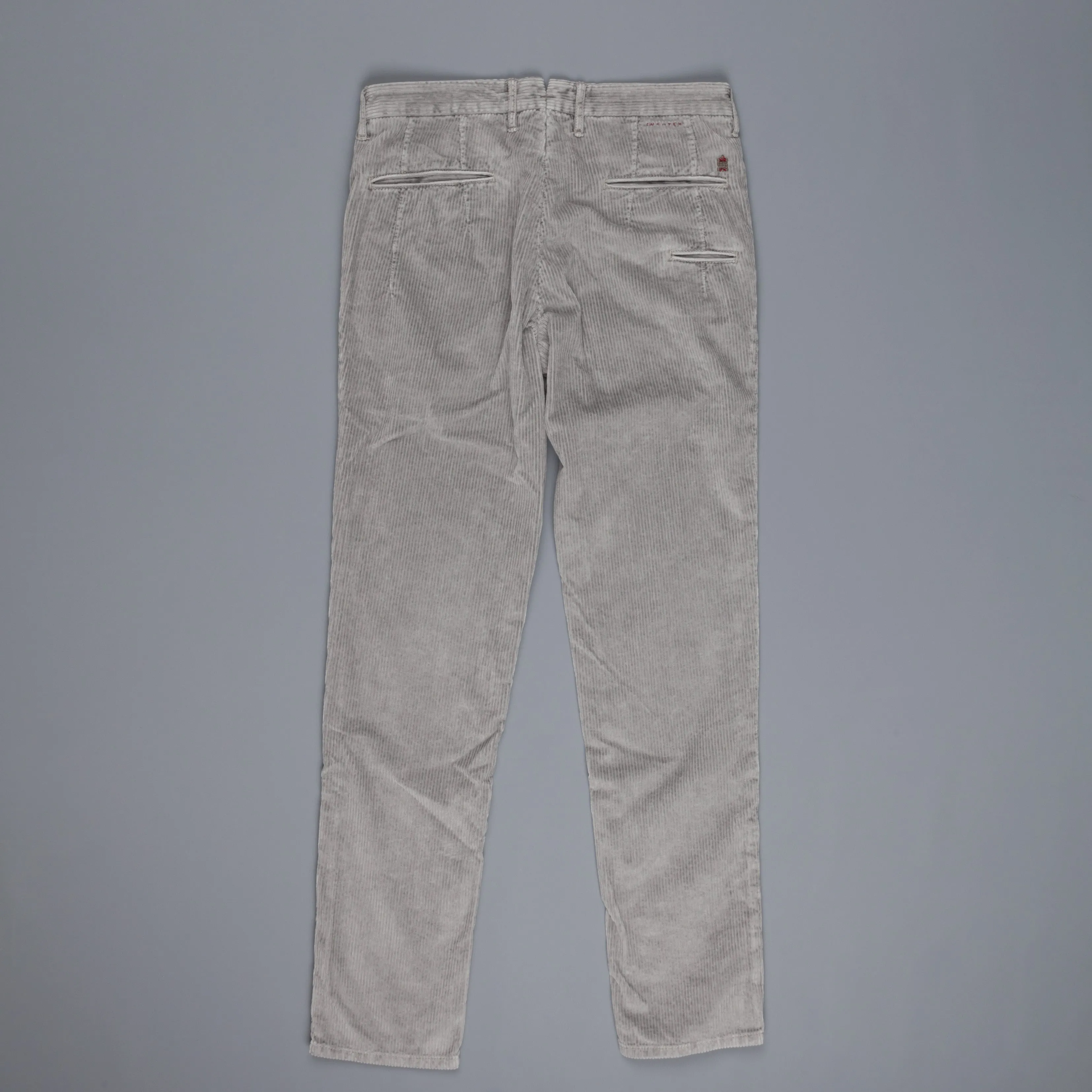 Incotex Model 1ST601 Velvet Corduroy Grigio Chiaro
