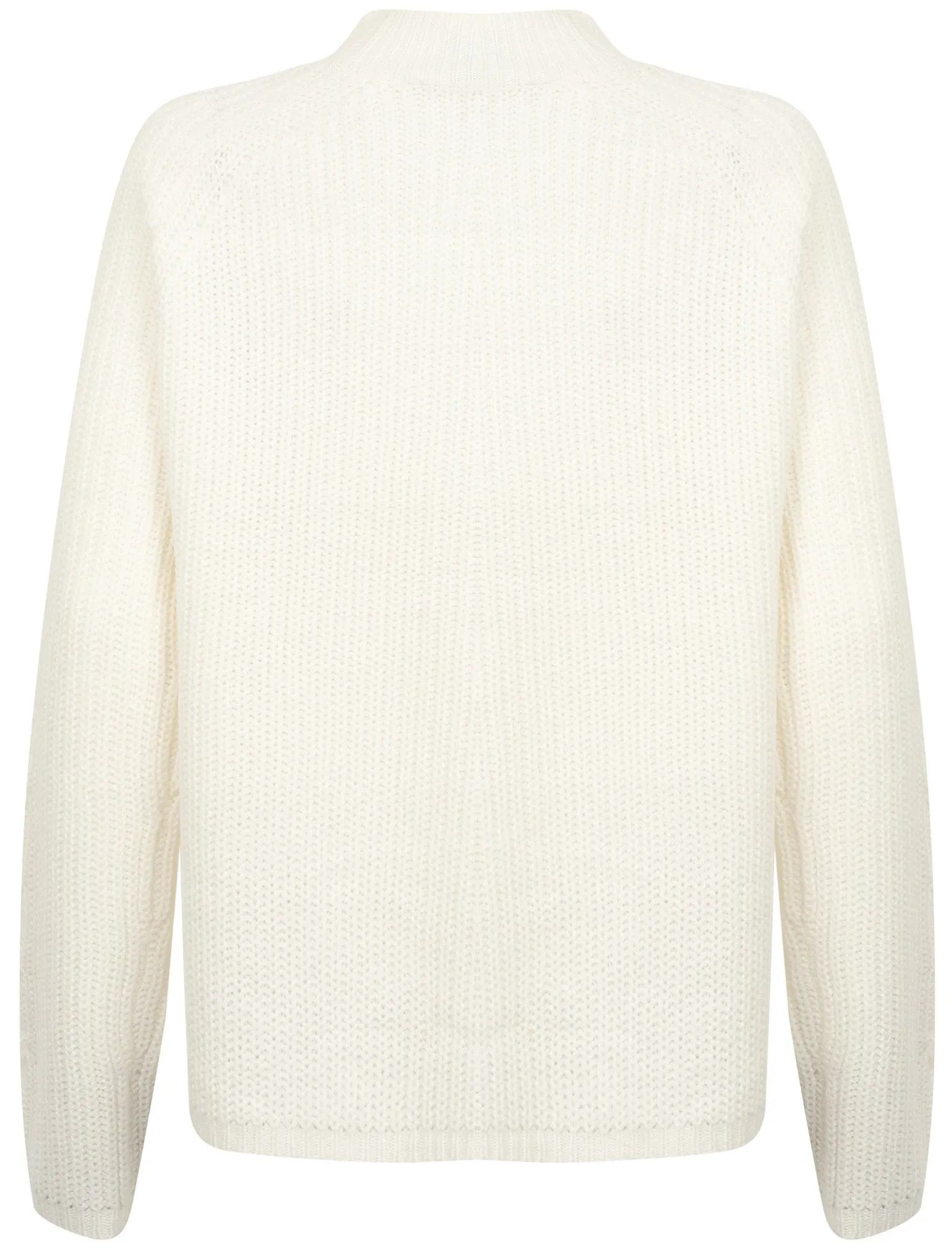 Jade Fisherman Knit Jumper with Lace Up Detail in Winter White - Tokyo Laundry