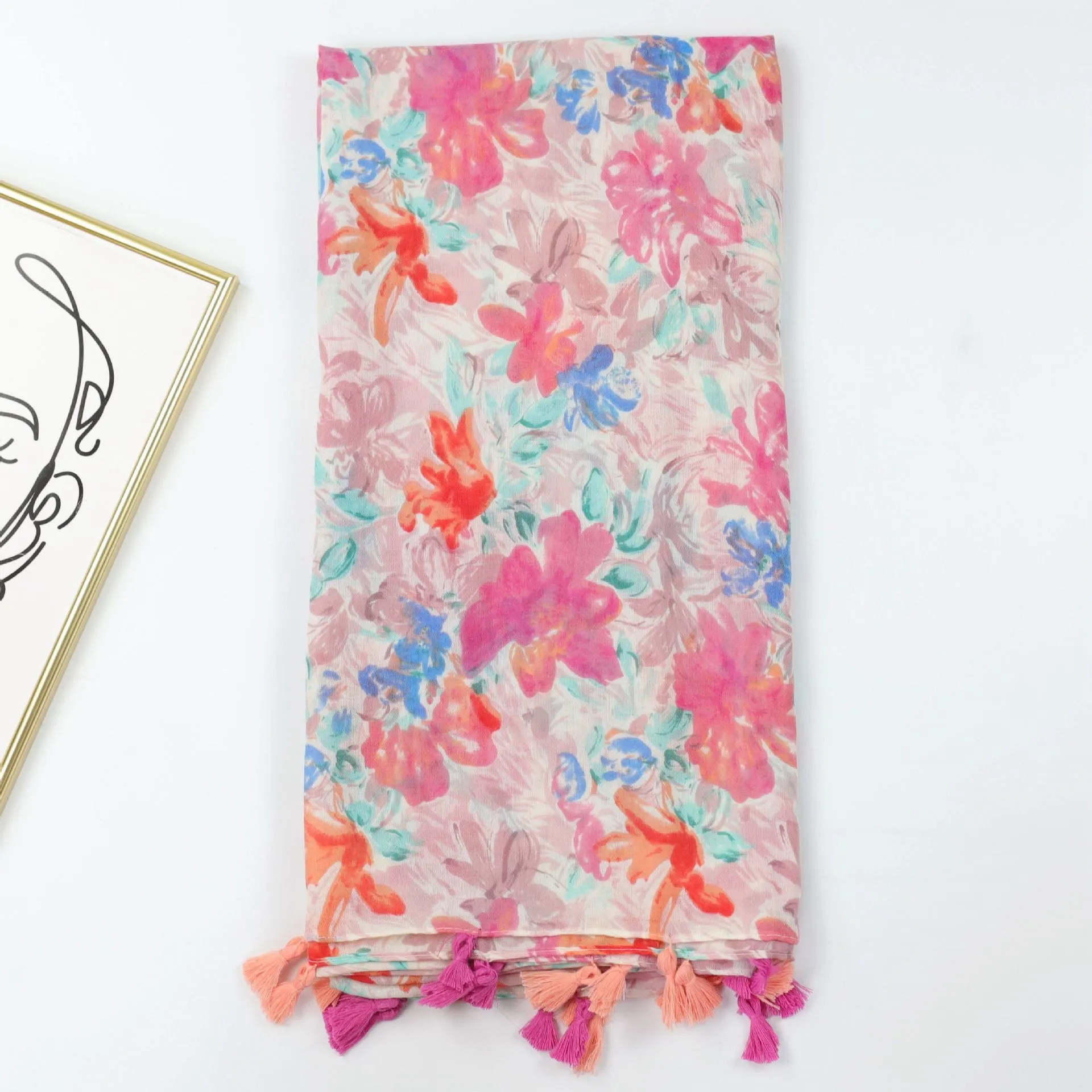 JY230902 floret printed scarf
