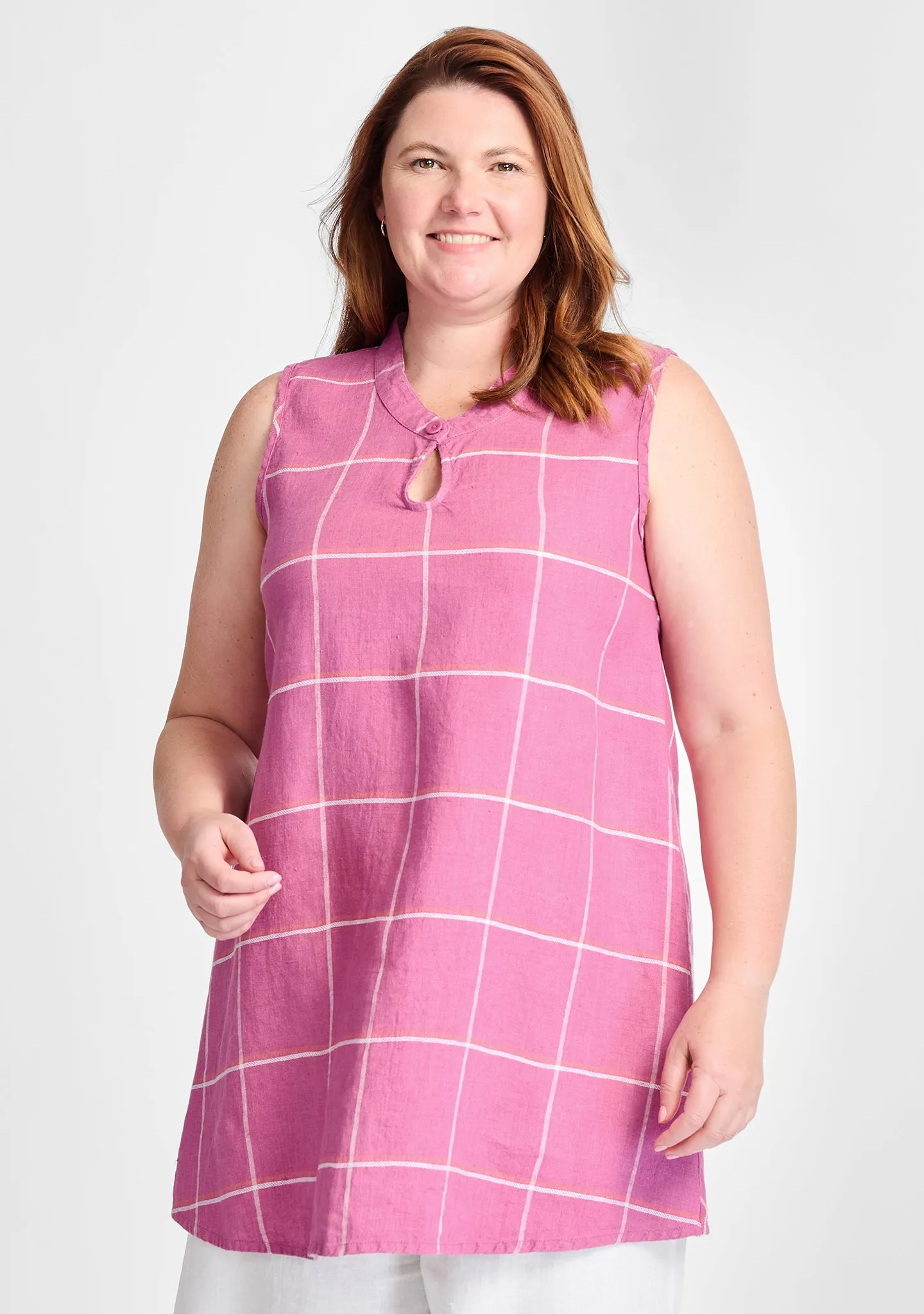 Keyhole Tunic - Linen Tank Top - FINAL SALE