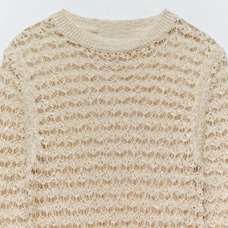 Knit Long Sleeve Cover-Up Midi Dress