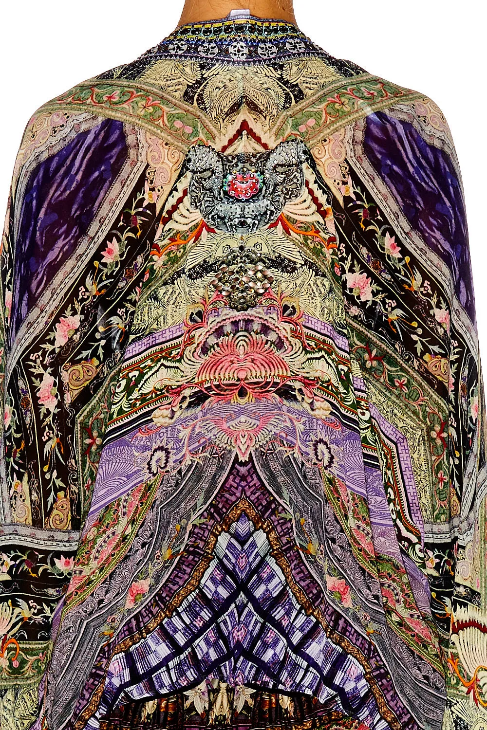 LAYERING PIECE WITH HIGH LOW HEM THREADS THAT BIND US