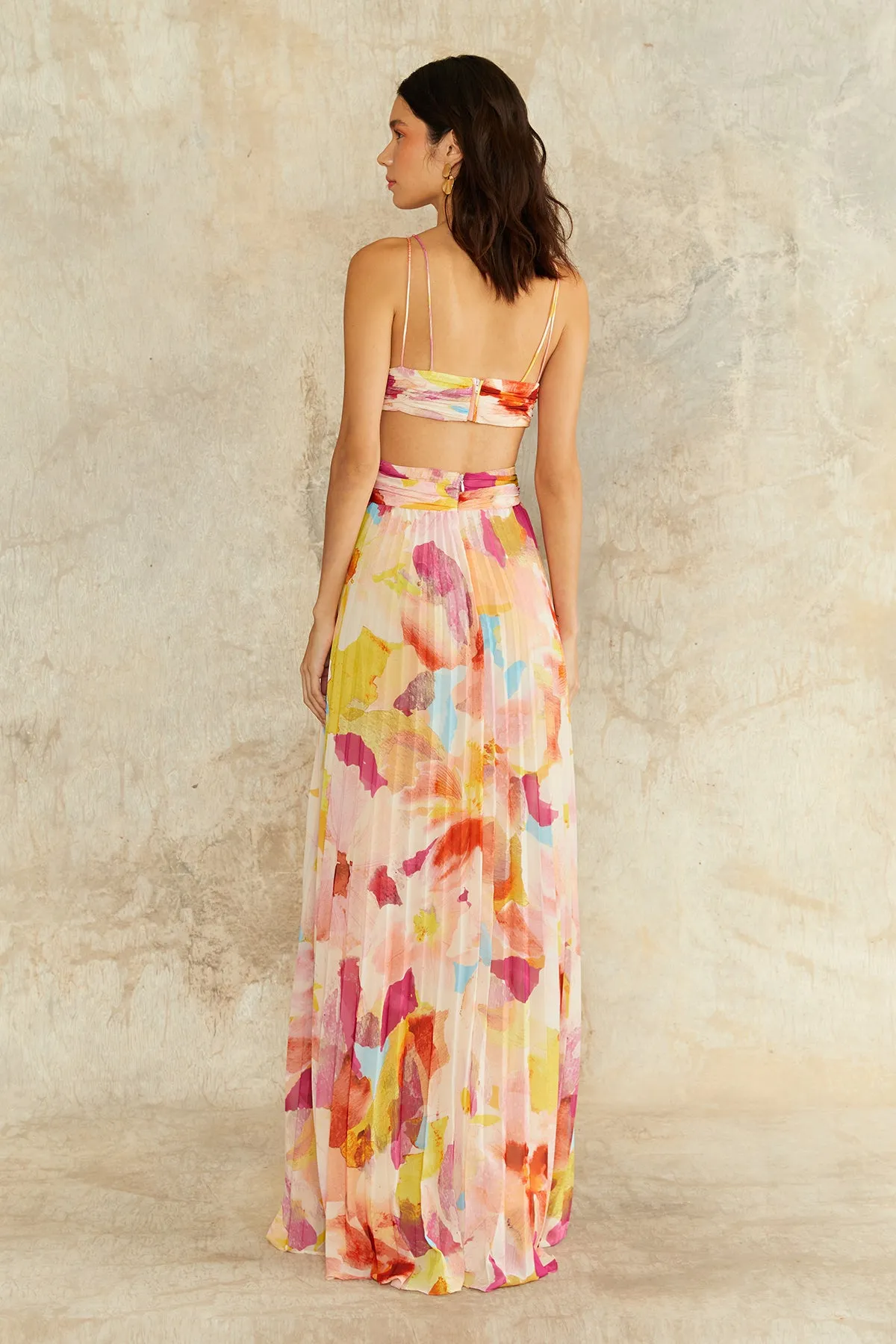 Lisle Pleated Gown