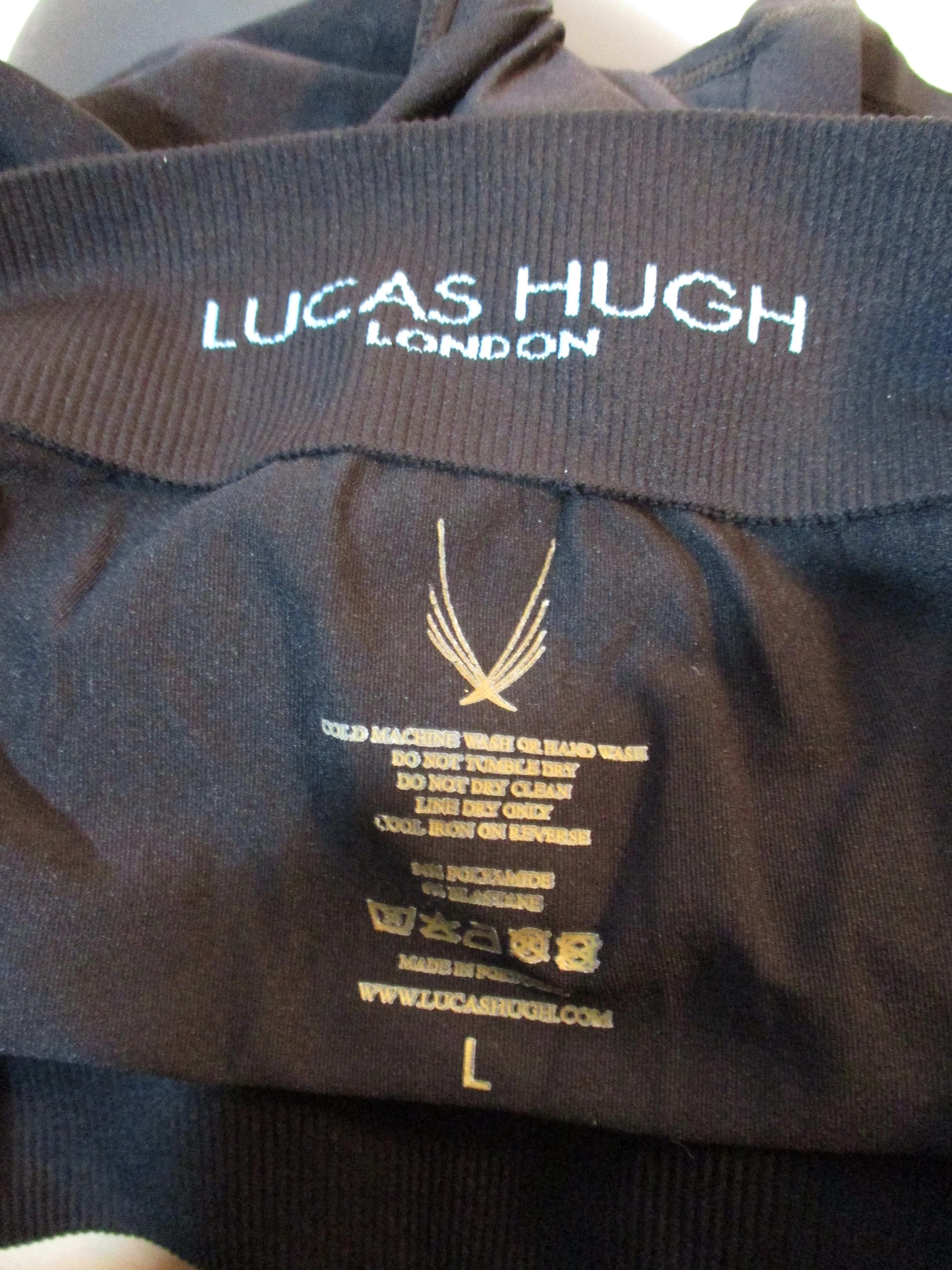 LUCAS HUGH Hottie Bootie KNIT SHORTS L BLACK Running