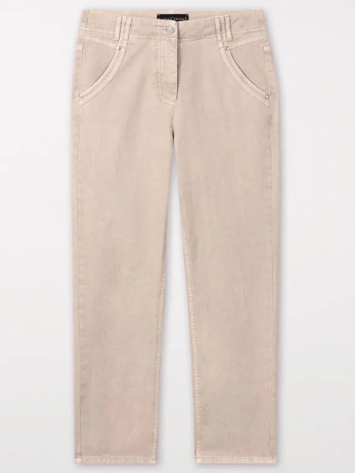 Luisa Cerano Authentic Straight Leg Denim Jeans In Cashew 698617 2198 Col 7232