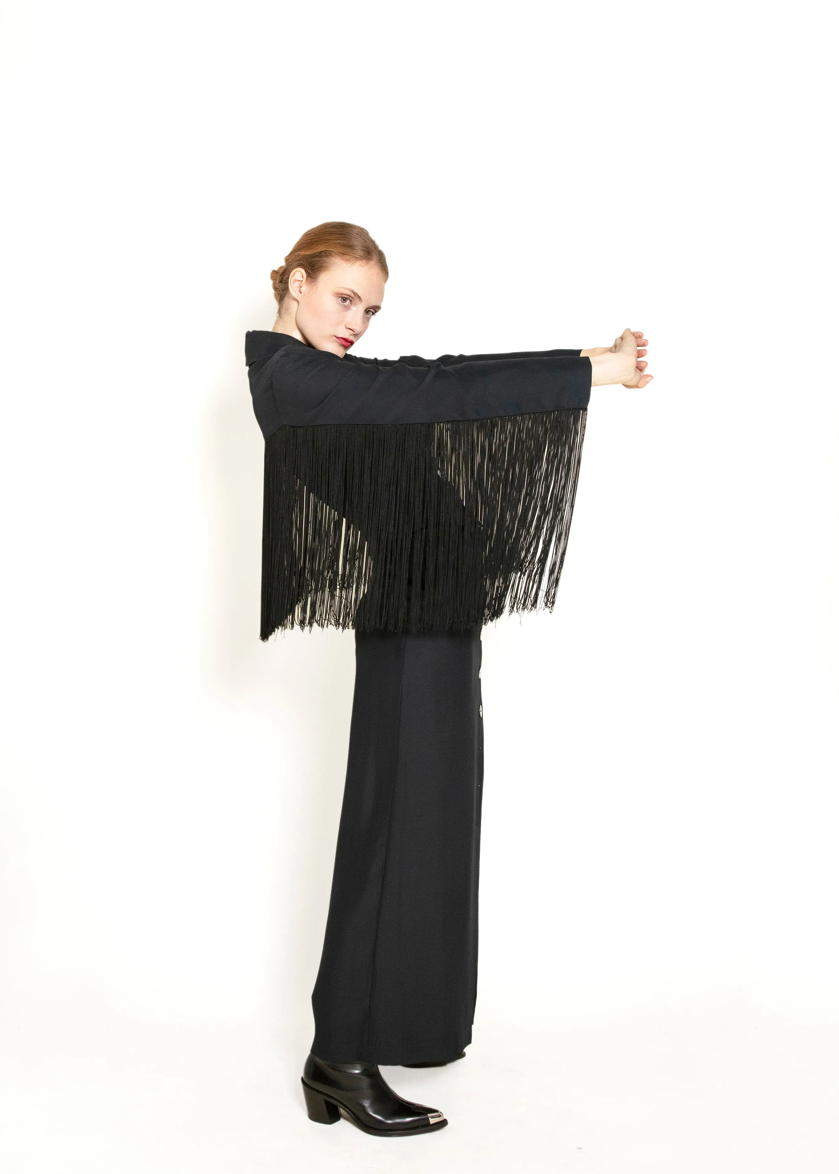 Martine Sitbon Fringe Top/Pant Set