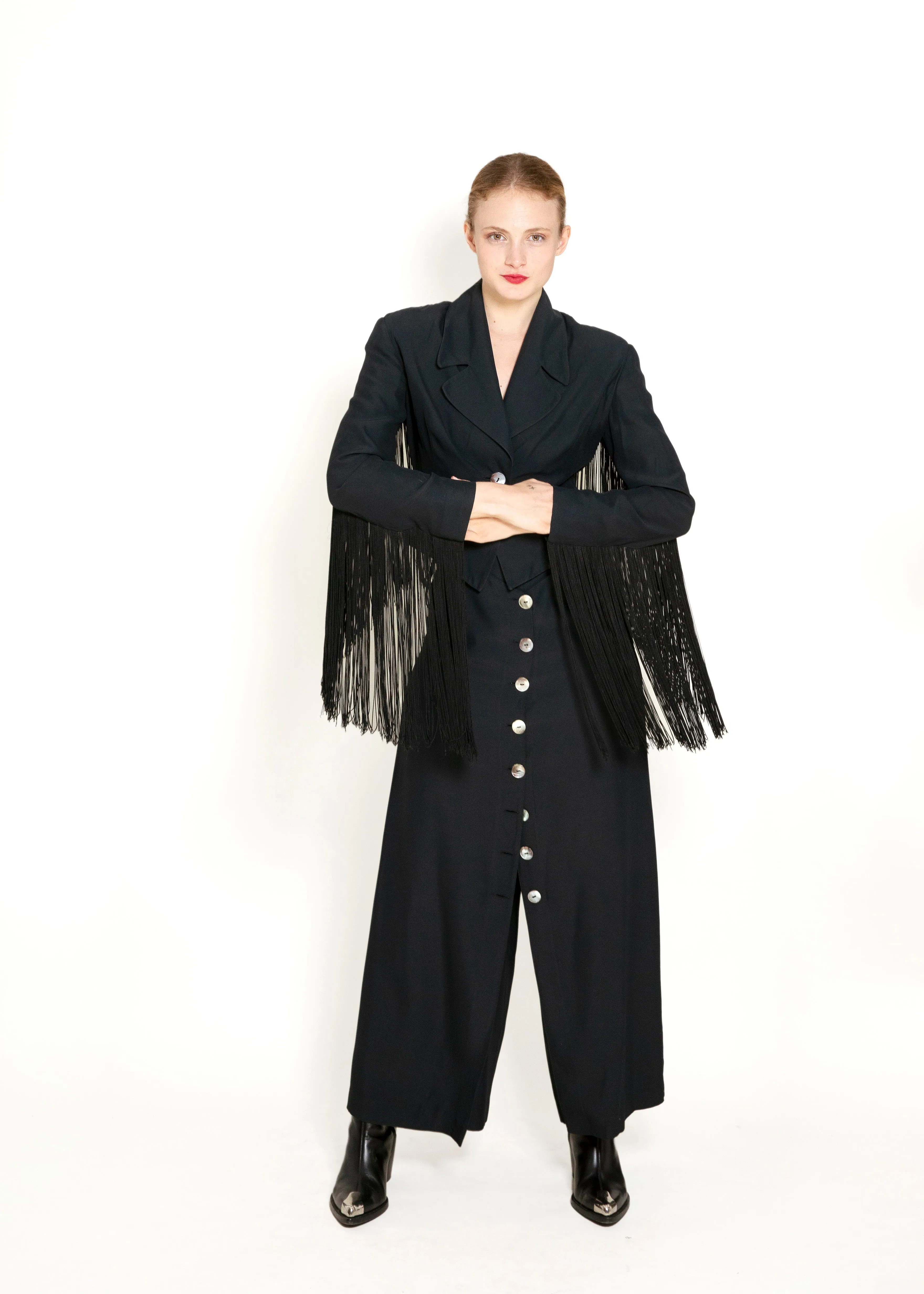 Martine Sitbon Fringe Top/Pant Set