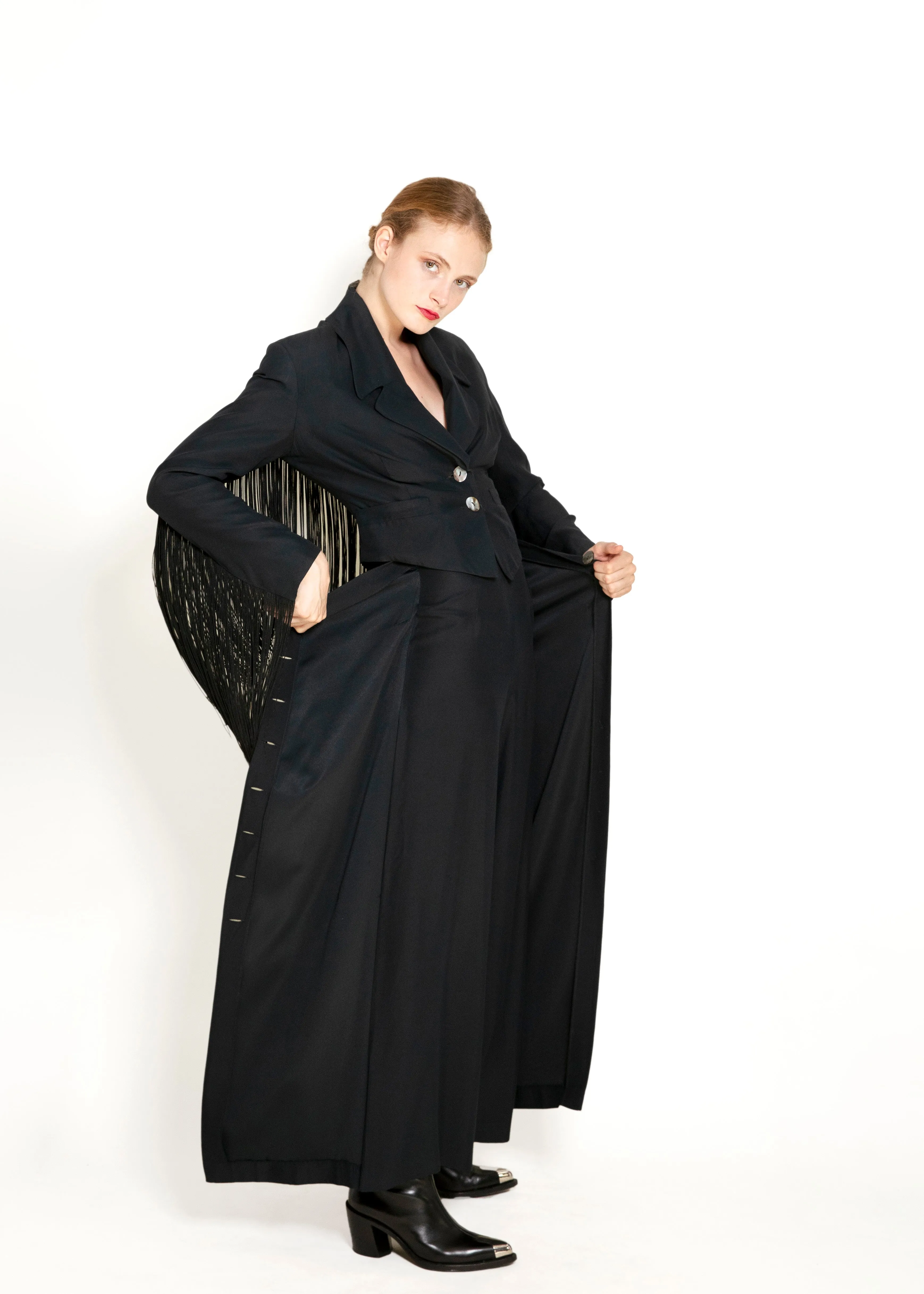 Martine Sitbon Fringe Top/Pant Set