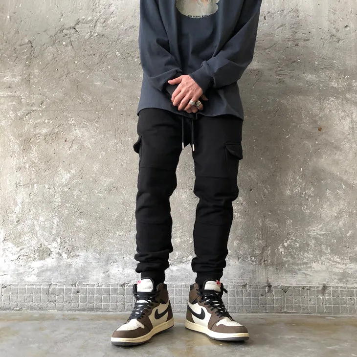 Men's Slim Fitted Side Pockets Trousers, Casual Pants Jogger