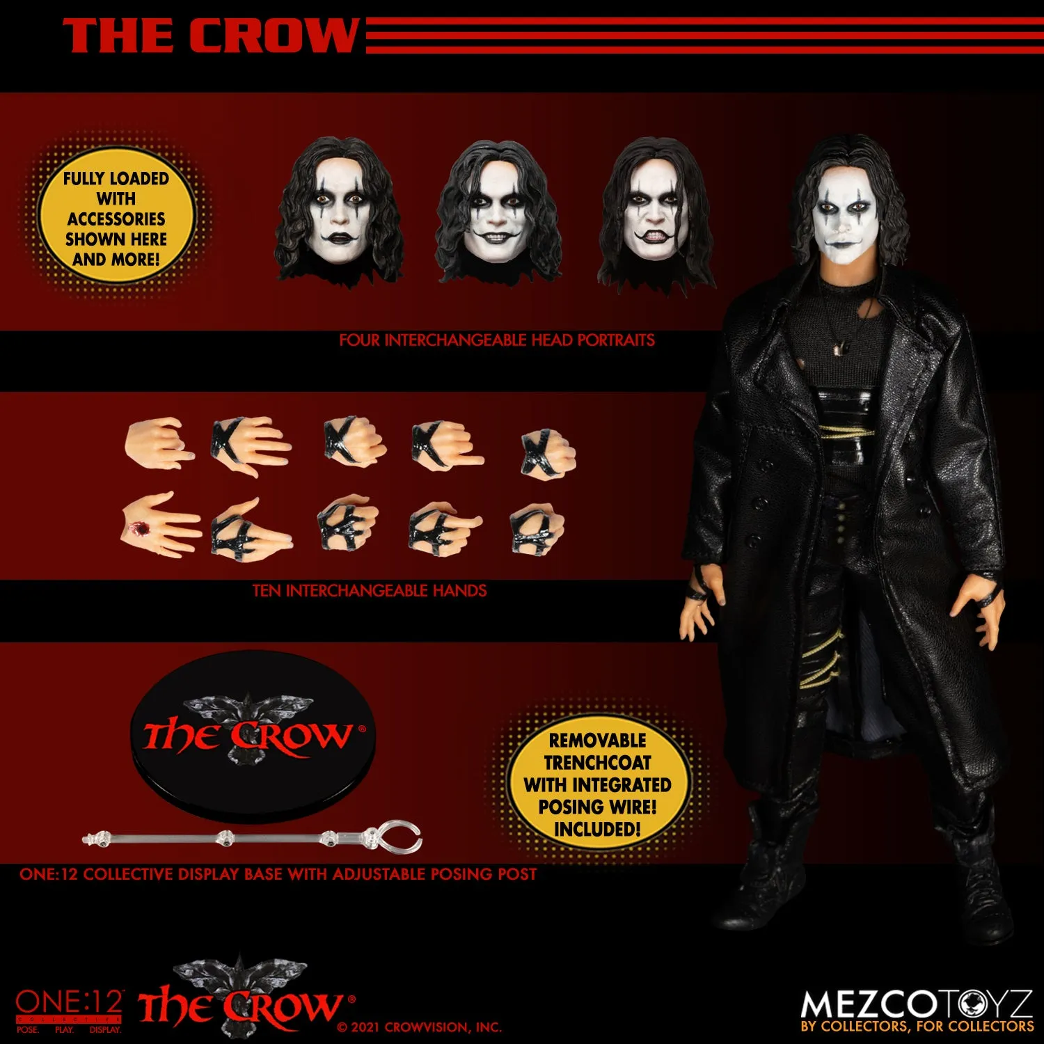 Mezco One 12 The Crow Action Figure