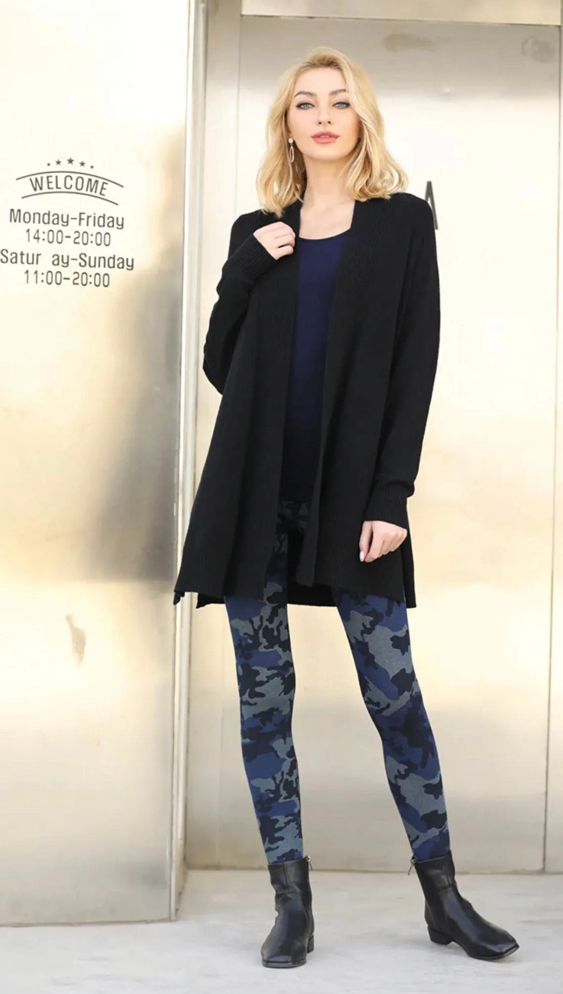 Orange by Fashion Village Sale, 826 Slit Fall Cardigan 50% Off Regular Price