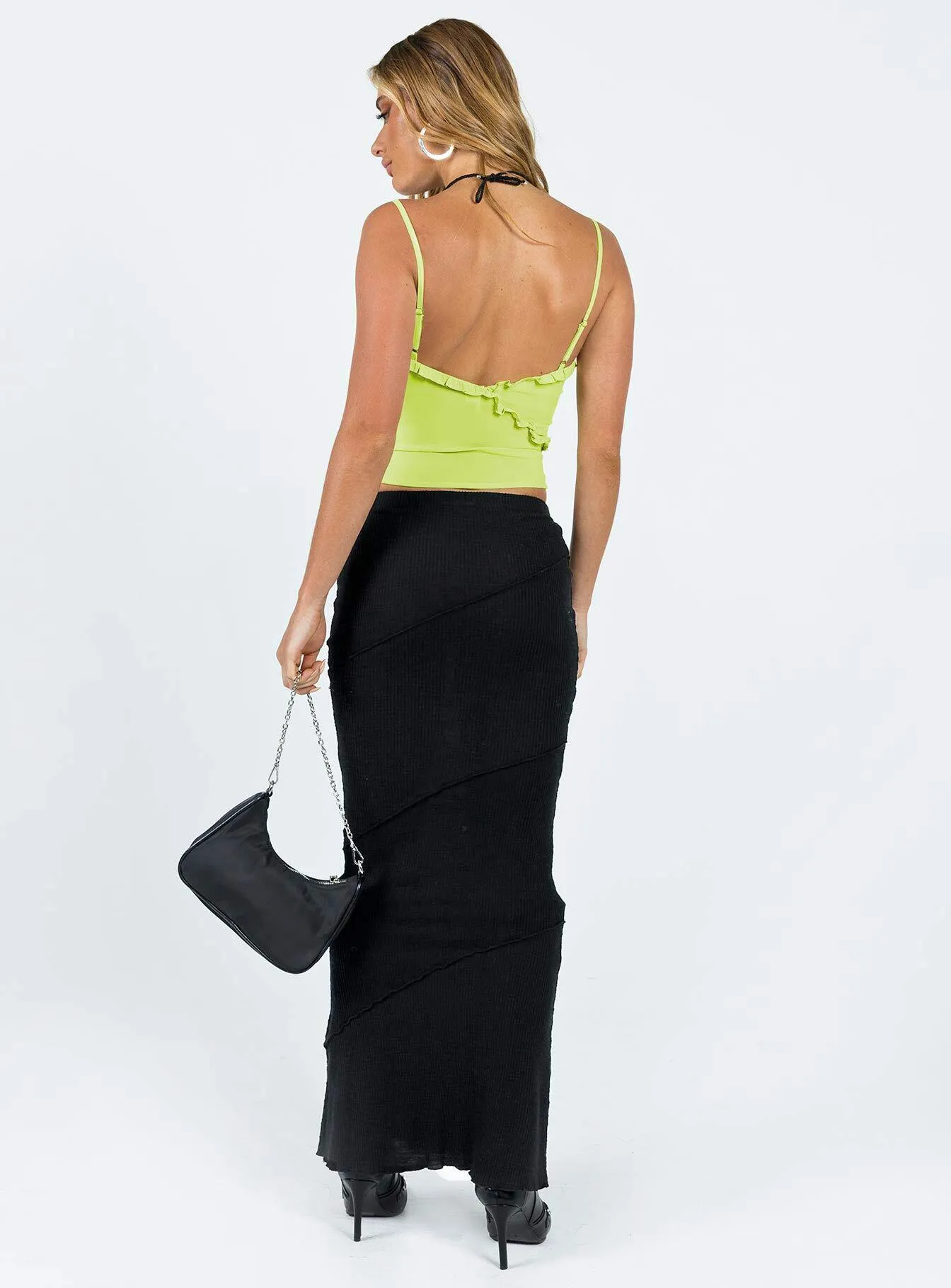 Oscar Maxi Skirt Black