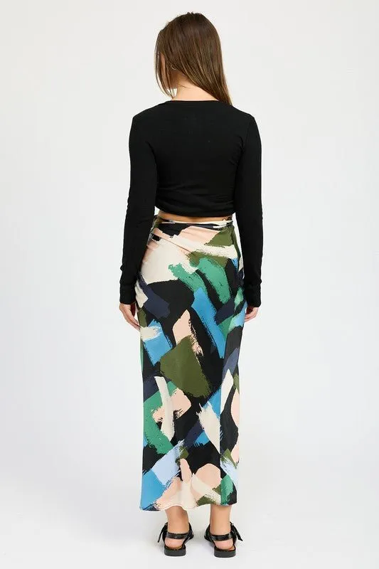 Printed Maxi Skirt