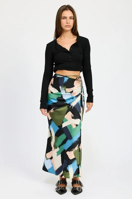 Printed Maxi Skirt