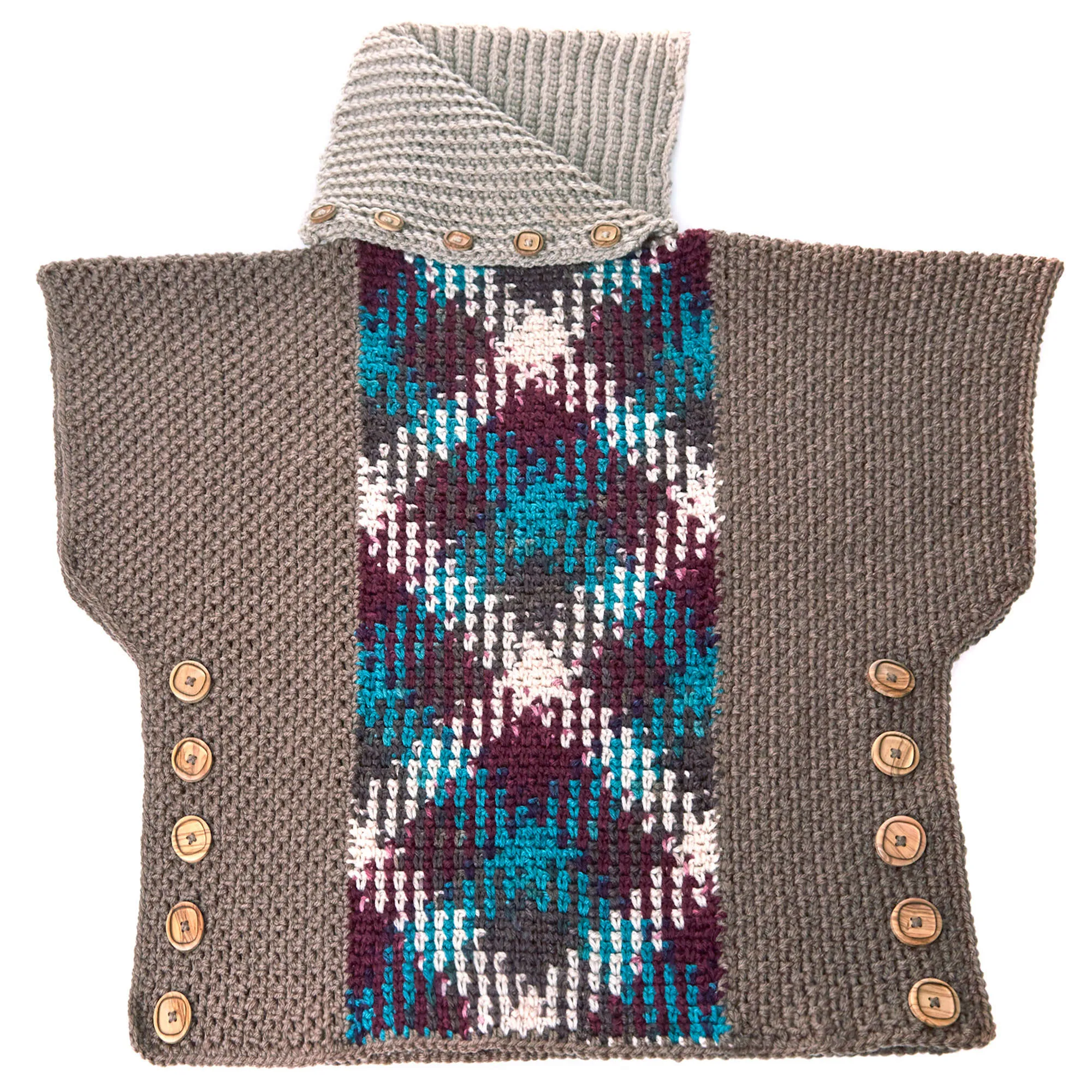 Red Heart Crochet Planned Pooling Pullover