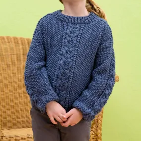 Red Heart Knit Saddle Shoulder Pullover
