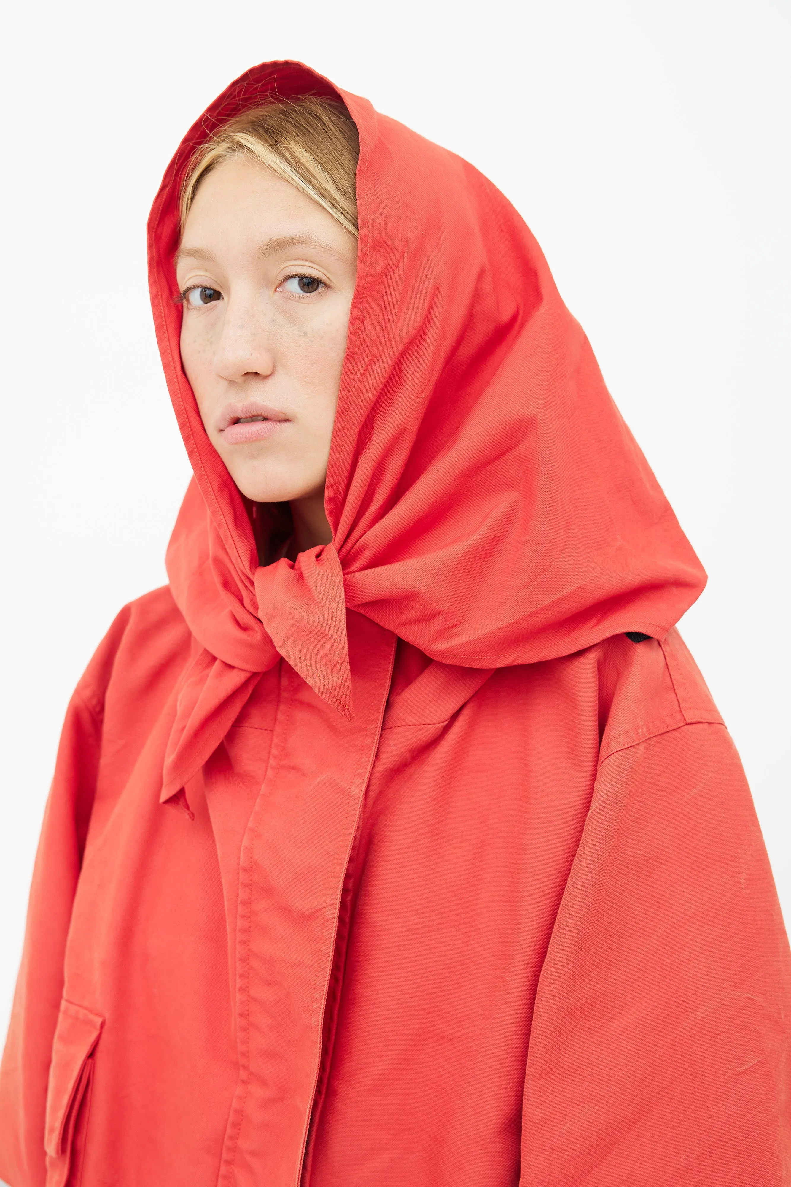 Resort 18 Red & Black Canvas Pulled Parka