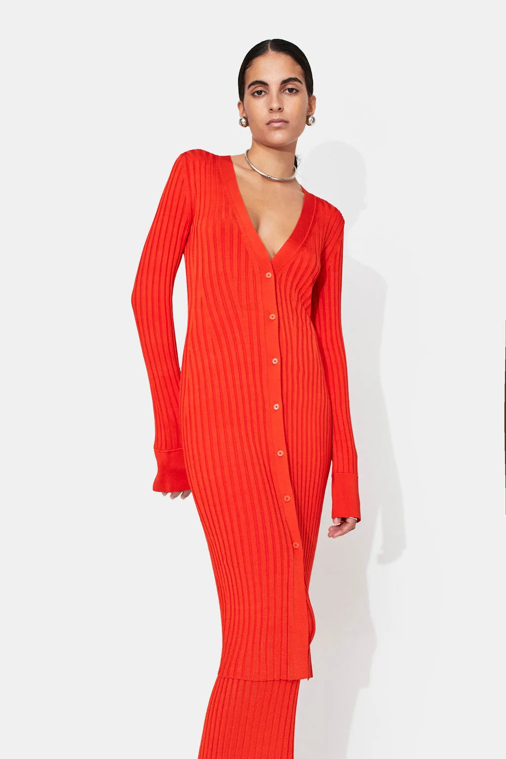 Rhea Lounge Dress - Coral