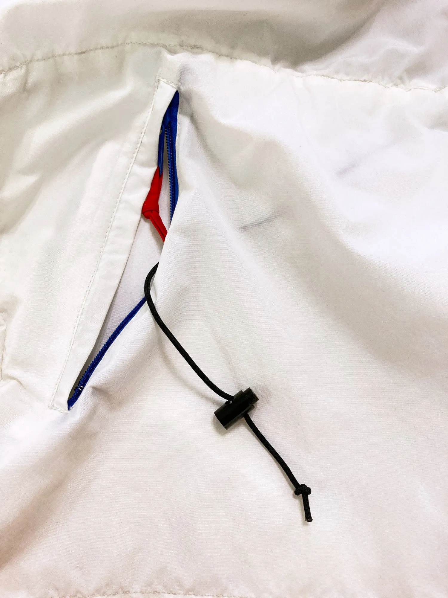 Sierra Designs 1990s white nylon 4 pocket parka with pullover hood - XL